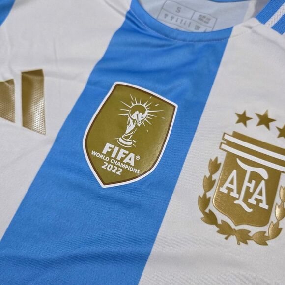 Adidas Argentina 2024 Home Jersey FIFA Soccer World Cup Messi Small S Blue White - Picture 3 of 14